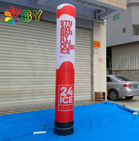 Colonne lumineuse gonflable personnalisée avec télécommande, publicité rotative, tube lumineux LED, décoration pour grandes ouvertures