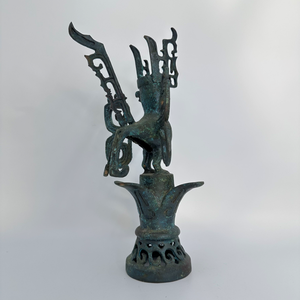 Tardo Shang dinastia Sanxingdui bronzo testa umana artefatto ottone lucido placcato uso per regalo portato alla luce Guanghan Sichuan rovine - Product Image 3