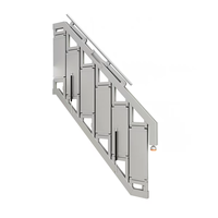 Escaliers télescopiques pliants en alliage d'aluminium de conception industrielle extensible et personnalisable pour une utilisation en intérieur