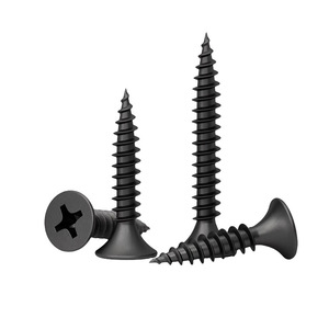 Black <b>Flat</b> Head Phillips Tapping <b>Screws</b> M3.5 M3.8 For Drywall General Industry Low Profile Metric Right Hand Thread - Product Image 1