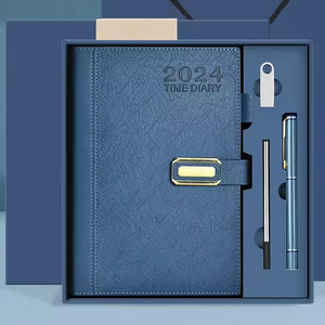 High Quality Diary Manufacturer Colorful PU Leather Notebook Planner Custom logo Business Notebook and Pen <b>Gift</b> <b>Set</b> Wholesale - Product Image 5