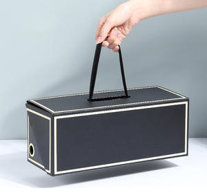 Custom Foldable Corrugated Cardboard Clothing Underwear Shoe <b>Box</b> with Ribbon Handle Wholesale Handbag Paper <b>Box</b> Packaging - Product Image 3