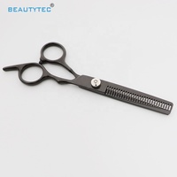 Revêtement noir coupe de cheveux professionnelle cisailles amincissantes peigne de coiffure ensemble de ciseaux Standard Kit de ciseaux