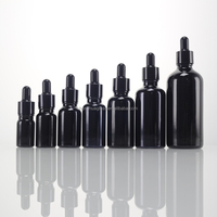 Vente flash : flacons compte-gouttes en verre noir brillant de 5 ml, 10 ml, 15 ml, 20 ml, 30 ml, 50 ml, 100 ml pour cosmétiques, huiles essentielles, emballages de soins de la peau