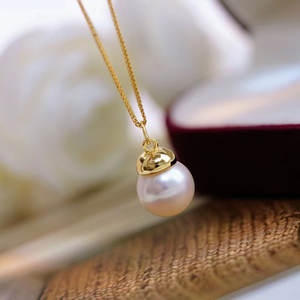 S925 Silver Pendant Empty Holder DIY Accessories with 9-13mm Round Beads <b>Concealer</b> Necklace Pendant 31087 - Product Image 1