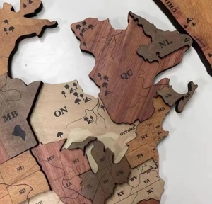 Grande <span class=keywords><strong>mappa</strong></span> del mondo in legno cartina murale in legno eco-friendly dipinto viaggio Push Pin Map per legno decorazione della parete - Product Image 4