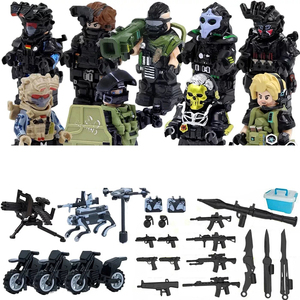 Set <span class=keywords><strong>de</strong></span> Figuras <span class=keywords><strong>de</strong></span> Acción Delta Operation Villon Soldier Red Wolf Weilong Fuerzas Especiales con <span class=keywords><strong>Armas</strong></span> para Niños, Juguetes <span class=keywords><strong>de</strong></span> Construcción - Product Image 2