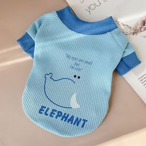 Cute Animal Print Pet Hoodies For Dogs And Cats Blue Elephant <b>Pink</b> Pig Green <b>Bear</b> Yellow Puppy Polyester Material ZYKBX05 - Product Image 3