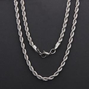 Trendy Unisex Gold Plated Stainless Steel Water-wave <b>Chains</b> Necklaces Designer Minimalist Parties High Quality Wholesale - Product Image 5