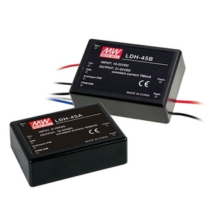 Convertisseur DC-DC Mean Well LDH-45B-350 45W 350mA à canal unique, topologie Buck, pilote LED - Product Image 1