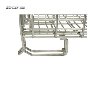 창고 헤비 듀티 스태킹 접이식 보관 버건디 형 병 접을 수있는 메쉬 용기 - Product Image 4