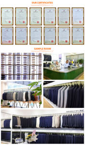 وصول جديد: سترة شتوية رجالية قابلة للعكس باللون الأزرق الرمادي، مريحة وبدون ياقة، مزدوجة الصدر - Product Image 6