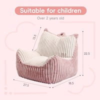 Fauteuil ergonomique en forme d'animal mignon en peluche douce pour bébé, nourrisson et tout-petit avec rembourrage sûr en mousse compressée