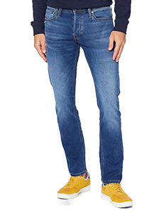 Pantalones vaqueros ajustados elásticos rasgados para hombre, estilo biker, corte slim, con cintura elástica, tipo harem, jogger - Product Image 1