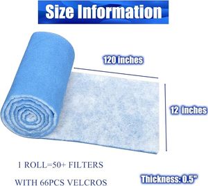 Rouleau de média pré-filtre à air en <span class=keywords><strong>fibre</strong></span> synthétique G3 G4 bleu et blanc personnalisé en usine pour la ventilation - Product Image 6