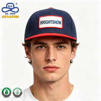 Gorra Snapback Ecológica Certificada de Fábrica con Parches Bordados Personalizados, Logotipo y Visera en Contraste para Uso Diario en la Calle
