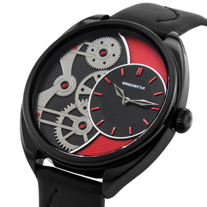 Orologio da Uomo di Lusso Personalizzato in Acciaio Inossidabile Ultra Sottile con Cinturino in Pelle <span class=keywords><strong>e</strong></span> Quadrante a Lancette - Product Image 1
