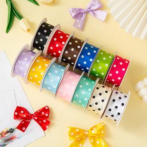 <span class=keywords><strong>Ruban</strong></span> en polyester satiné fait main, écologique, polyvalent, à pois, avec nœud papillon <span class=keywords><strong>de</strong></span> 4 cm, idéal pour l'emballage cadeau - Product Image 1