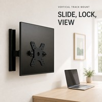 Support mural pour téléviseur DMP LCD300 à mouvement complet, support pour moniteur compatible VESA, pivotant et inclinable, en aluminium, pour écran LCD