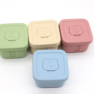Boîte de conservation moderne et minimaliste en silicone pour aliments pour bébés, avec couvercle hermétique assorti, pour la portionnement des aliments complémentaires pour nourrissons - Product Image 3