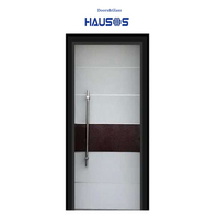 Porte d'entrée en acier galvanisé de sécurité électrostatique de haute technologie pour maison de luxe au Nigeria, avec multiples verrous