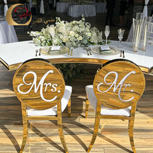 Sillas de banquete apilables de acero inoxidable dorado y cuero para eventos, muebles de lujo al por mayor - Product Image 5