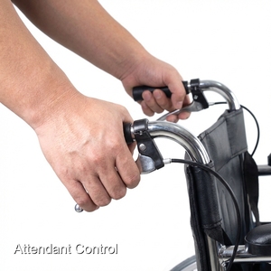 Fauteuil roulant manuel de qualité hospitalière robuste par Keling Medical pour un <span class=keywords><strong>transport</strong></span> sécurisé des patients - Product Image 6