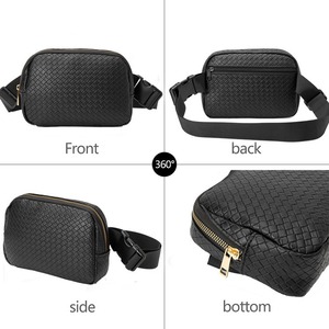 Nueva Riñonera Personalizada 2026, Bolsos Cruzados para Mujer, Cinturón de Cuero PU Trenzado, Bolso de Pecho - Product Image 3