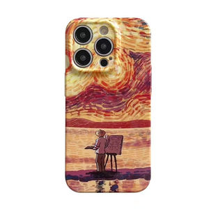 Custodia rigida in plastica per telefono con pittura a olio retrò per iphone 11 12 13 pro max, per custodia per iphone 14 art - Product Image 4