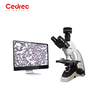 Best Selling Binocular Stereo LED Microscope for Teaching with Rechargeable Batteries LED Light Source Biological Microscope