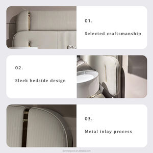 Ensemble de <span class=keywords><strong>lit</strong></span> king-size de luxe italien, tête de <span class=keywords><strong>lit</strong></span> haute rembourrée avec grandes têtes de <span class=keywords><strong>lit</strong></span>, meubles de chambre design - Product Image 5