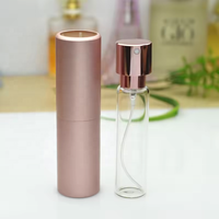 Flacon pulvérisateur rond en métal torsadé 5ml 8ml 10ml atomiseur de bouteille de parfum rechargeable portable en aluminium