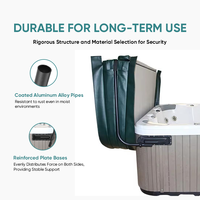 Pengangkat Penutup Spa Modern dari Plastik Aluminium yang Tahan Lama untuk Bak Mandi Air Panas, Mudah Dipasang, Universal, Tahan Air, dengan Bantuan Hidrolik