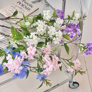 Bouquet de fleurs artificielles Yasunobu Snow Orchid 88cm, Hortensia en soie bleu, violet, rose, blanc, décoration intérieure, accessoires de mariage - Product Image 4