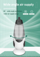 Ventilateur de sol sans pales en plastique 2-en-1 avec contrôle mécanique facile, moteur en cuivre, pour usage domestique, garage et extérieur