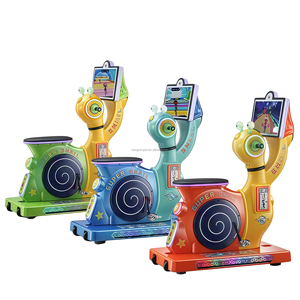 Nouvel appareil de divertissement interactif 3D commercial pour enfants, à monnayeur, en forme d'escargot à chevaucher, avec fonction de balancement - Product Image 2