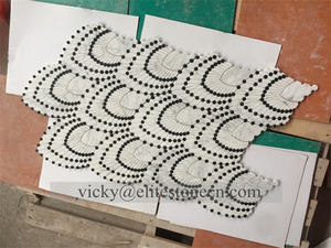 Mosaico de Mármol Blanco Carrara Irregular, Mosaico de Mármol Roto, Mosaico de Mármol para Paredes de Cocina, Azulejos para Piso, Galala Bianco - Product Image 4