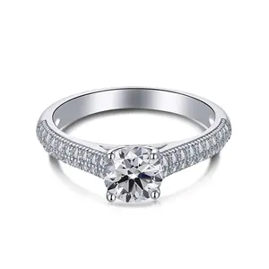 Dylam Beautiful Engagement Rings Melhores ofertas em Silver Pinky Ring Popular para ela Casais Promise casamento Sterling baratos