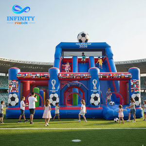 Château gonflable à thème Coupe de football en bâche PVC avec toboggan pour enfants, idéal pour <span class=keywords><strong>la</strong></span> <span class=keywords><strong>location</strong></span> événementielle - Product Image 1