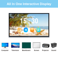 Tableau blanc interactif intelligent 4K, panneaux plats pour l'enseignement, vente en gros, moniteurs LCD 40 points, 65, 75, 55 pouces pour l'école