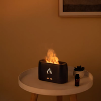 Diffuseur d'arômes ultrasonique LED à flamme simulée 200 ml, effet visuel de feu réel pour la maison, l'hôtel, la vente en gros, OEM, logo personnalisé