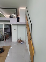 Maßgefertigte Wandmontierte Klappbare Treppe mit Metallrahmen, Aufklappbare Wandtreppe mit Rutschfesten Stufen für Beengen Platzverhältnisse in Villen und Doppelhaushäusern