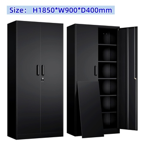Industrial Steel Garage <strong>Cabinet</strong> Heavy Duty Knock Down <strong>Lockable</strong> Metal Filing <strong>Storage</strong> <strong>Cabinet</strong> with Adjustable Shelf - Product Image 1