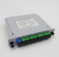 PLC Splitter Cassette Type 1x2 1x4 1x8 FTTH Optical Fiber with SC UPC APC Connectors