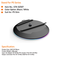 Support vertical de remplacement Saitake pour console Slim avec vis - Station de charge multifonctionnelle (Noir)