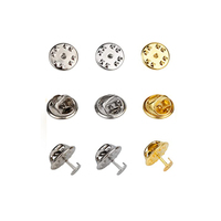 Bissza – Attaches pour épingles papillon, base ronde en métal avec pointes pour badges, broches, accessoires de bricolage