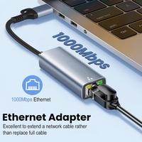2'si 1 arada USB C USB 3.0 - RJ45 Gigabit LAN Ethernet Ağ Adaptörü1000 Mbps Dizüstü Bilgisayar Tablet PC için