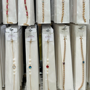 XUPING Schmuck 14k 18k Goldfarben Plattiert Synthetischer Zirkonia Kupfer Kettenglied Tennis Mode Damen Charm Armband - Product Image 6