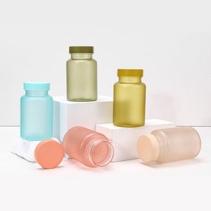 Bouteille en PET mat de 120 ml de qualité alimentaire avec bouchon à vis pour capsules, comprimés de calcium, vitamines, bonbons, poudre, gommes - Product Image 5