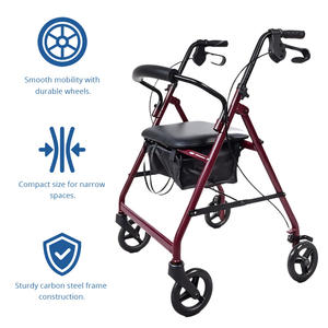 Andador Durável para Idosos com Assento Confortável e Freios Manuais de Fácil Uso, Ideal para Mobilidade e Independência Aprimoradas - Product Image 3